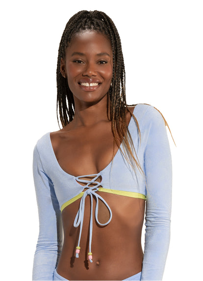  Maaji Serenity Lavender Benny Long Sleeve Bikini Top