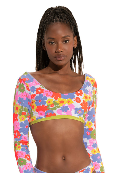 Thumbnail - Maaji Serenity Lavender Benny Long Sleeve Bikini Top - 17