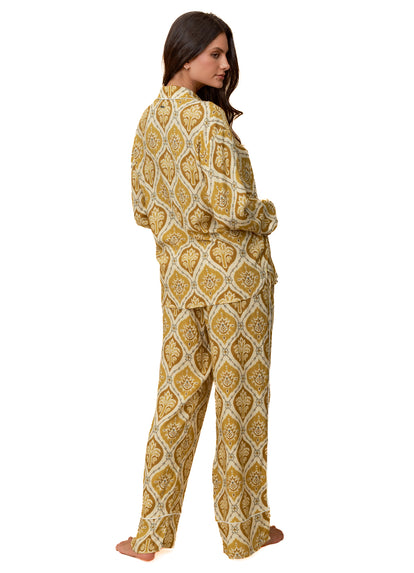 Maaji Khaki Palms Dandelion Long Sleeve Pant Set