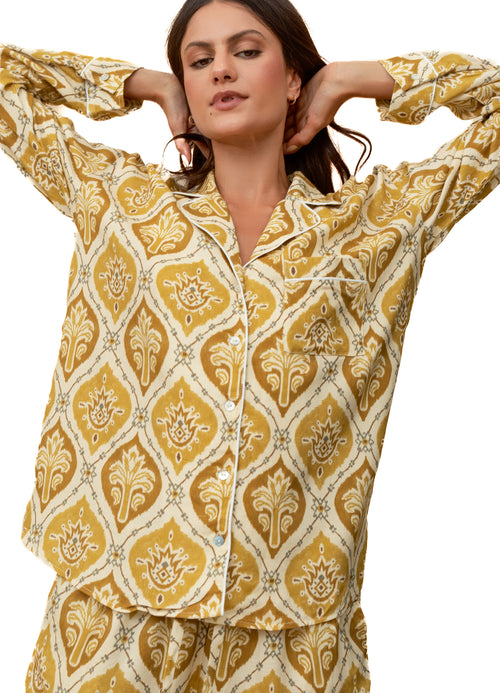 Alternative image -  Maaji Khaki Palms Dandelion Long Sleeve Pant Set