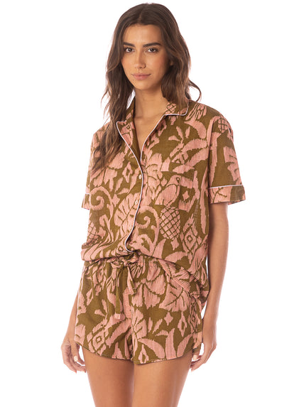  Maaji Batik Jungle Slumbers Short Sleeve Short Set