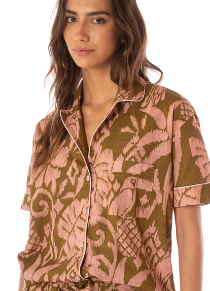 Thumbnail - Maaji Batik Jungle Slumbers Short Sleeve Short Set - 3