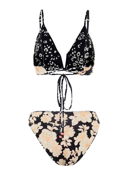  Maaji Ink Cheeta Parade Long Line Triangle Bikini Top