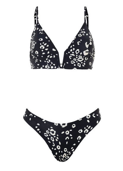  Maaji Ink Cheeta Parade Long Line Triangle Bikini Top