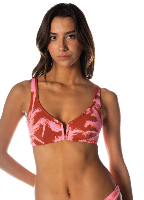 Hover image -  Foto de Darkred Palms Victory Classic Bralette Bikini Top by Maaji - Tops - Vestidos de Baño