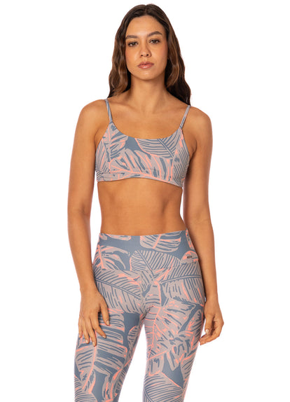 Thumbnail - Foto de Brin Split Leaf Aqua Low Impact Sports Bra by Maaji - Tops Deportivos - Ropa Deportiva - 1