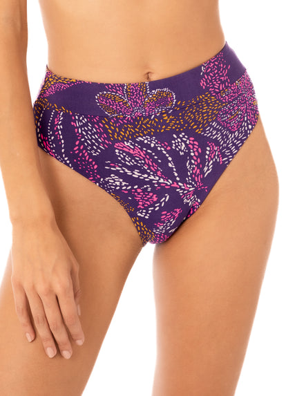  Maaji Batik Floral Suzy Q High Rise/High Leg Bikini Bottom