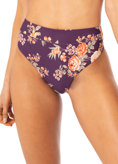  Maaji Vintage Flower Suzy Q High Rise/High Leg Bikini Bottom