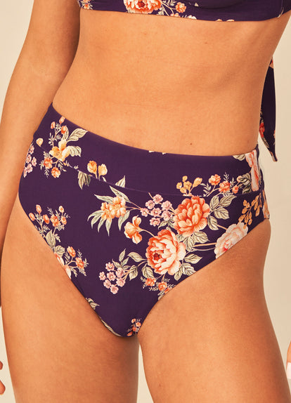  Maaji Vintage Flower Suzy Q High Rise/High Leg Bikini Bottom