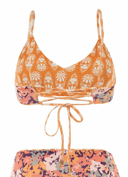  Maaji Batik Stamp Rocks Sporty Bralette Bikini Top