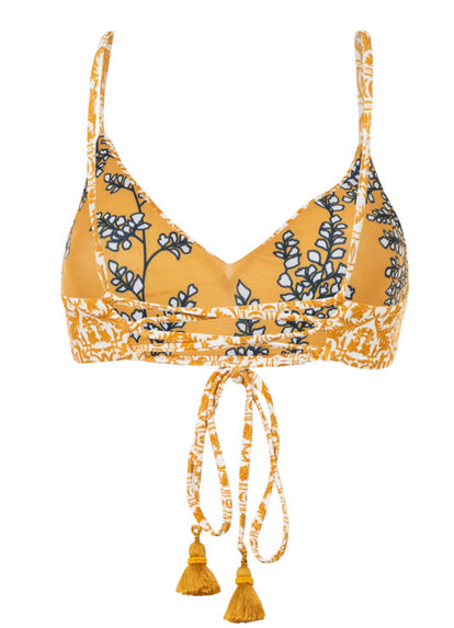  Maaji Batik Stamp Rocks Sporty Bralette Bikini Top