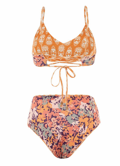 Thumbnail - Maaji Batik Stamp Rocks Sporty Bralette Bikini Top - 14