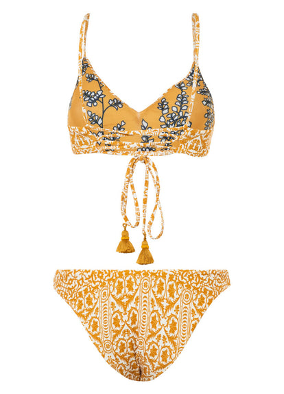  Maaji Batik Stamp Rocks Sporty Bralette Bikini Top
