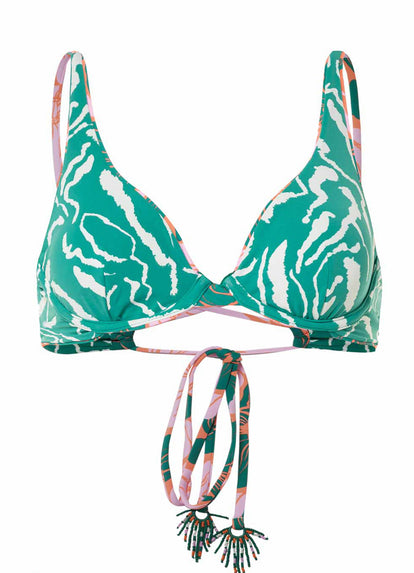 Thumbnail - Maaji Floral Stamp Tribe Unmolded Underwire Bikini Top - 13