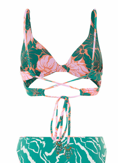 Thumbnail - Maaji Floral Stamp Tribe Unmolded Underwire Bikini Top - 17
