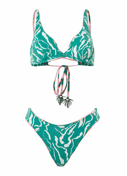 Thumbnail - Maaji Floral Stamp Tribe Unmolded Underwire Bikini Top - 15