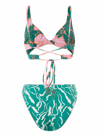 Thumbnail - Maaji Floral Stamp Tribe Unmolded Underwire Bikini Top - 19