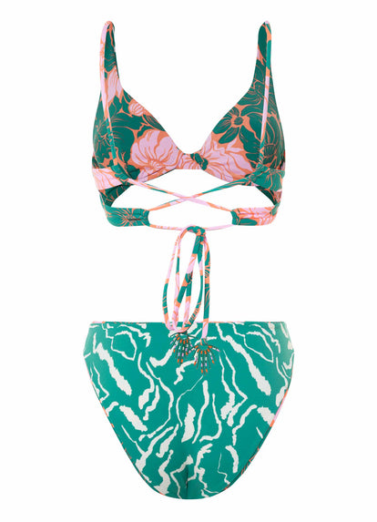 Thumbnail - Maaji Floral Stamp Tribe Unmolded Underwire Bikini Top - 18