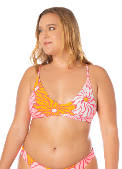Thumbnail - Maaji Dali Flowers Creta Sporty Bralette Bikini Top - 1