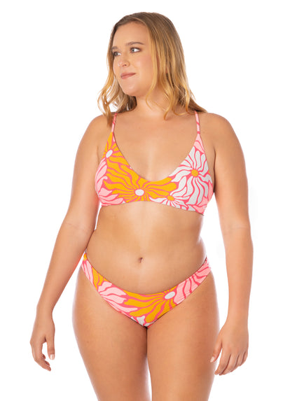  Maaji Dali Flowers Creta Sporty Bralette Bikini Top