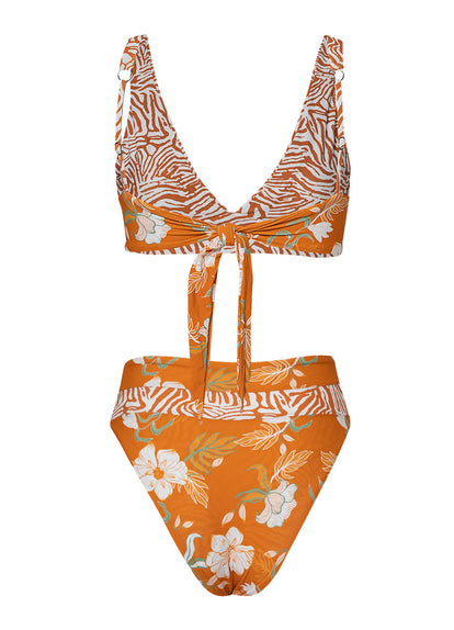  Maaji Nostalgic Florals Rocky Long Line Triangle Bikini Top