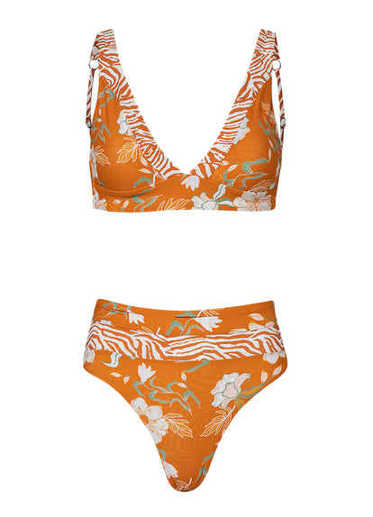  Maaji Nostalgic Florals Rocky Long Line Triangle Bikini Top