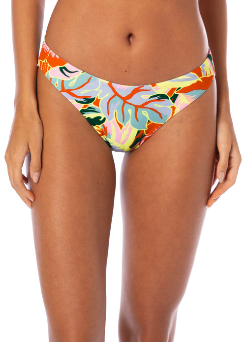 Main image -  Maaji Neon Leafy Sublimity Regular Rise Classic Bikini Bottom