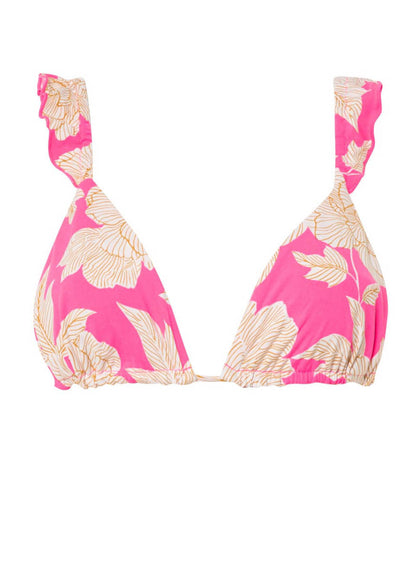Thumbnail - Maaji Floral Duo Crush Ruffle Triangle Bikini Top - 14