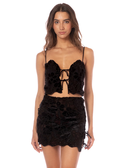  Maaji Onyx Shadows Christa Beachwear Crop Top