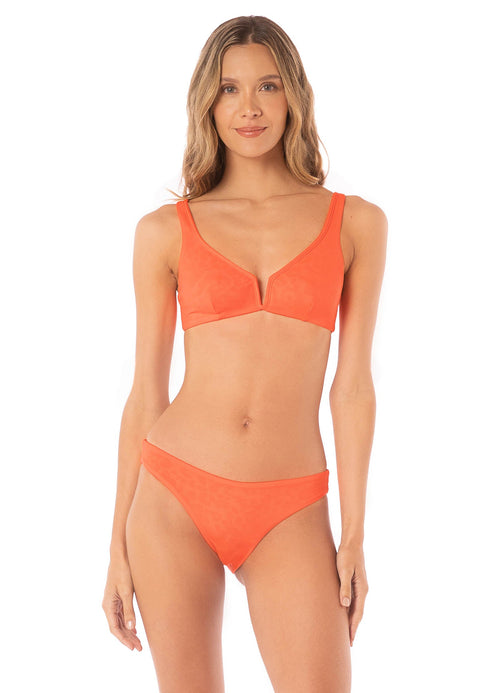 Main image -  Foto de Orange Poppy  victory reversible bralette bikini top by Maaji - Tops - Vestidos de Baño
