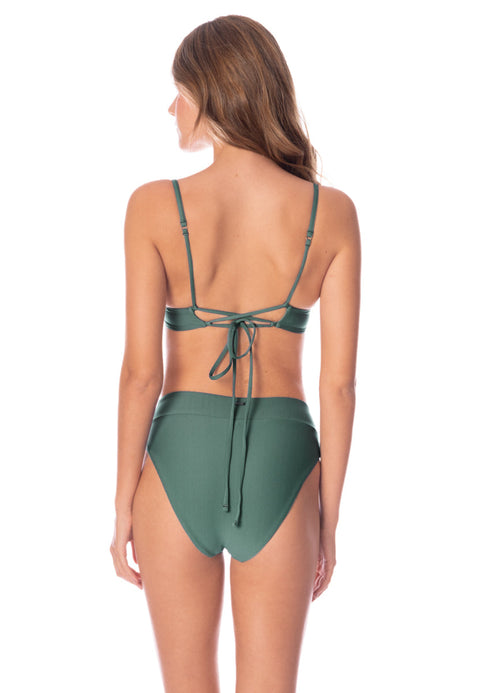 Main image -  Foto de Eucalyptus Green Suzy Q High Rise Classic Bikini Bottom by Maaji - Panties - Vestidos de Baño