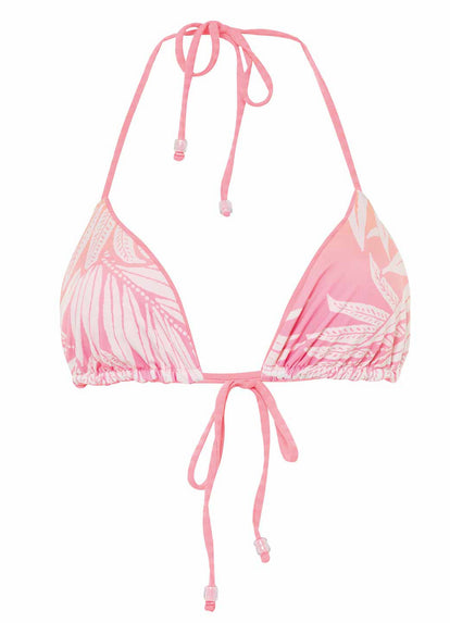 Thumbnail - Maaji Sea Pink Balmy Sliding Triangle Bikini Top - 13