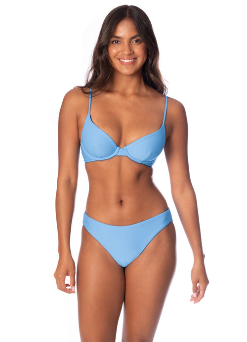 Main image -  Foto de Stone Blue Dainty Unmolded Underwire Bikini Top by Maaji - Tops - Vestidos de Baño
