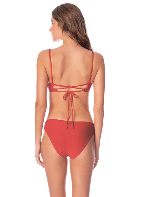 Main image -  Foto de Red Camelia Sublimity Regular Rise Classic Bikini Bottom by Maaji - Panties - Vestidos de Baño