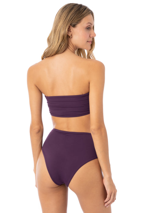 Main image -  Maaji Dark Grape Venus Mid Rise Bikini Bottom