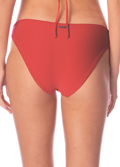 Thumbnail - Foto de Red Camelia Sublimity Regular Rise Classic Bikini Bottom by Maaji - Panties - Vestidos de Baño - 5