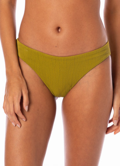  Maaji Engraved Leaves Sublimity Regular Rise Classic Bikini Bottom