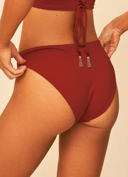 Thumbnail - Maaji Burgundy Sublimity Classic Bikini Bottom - 12