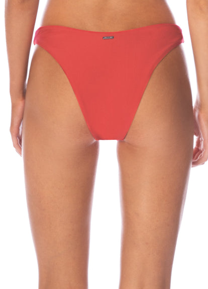 Foto de Red Camelia Splendour Regular Rise Thin Side Bikini Bottom by Maaji - Panties - Vestidos de Baño
