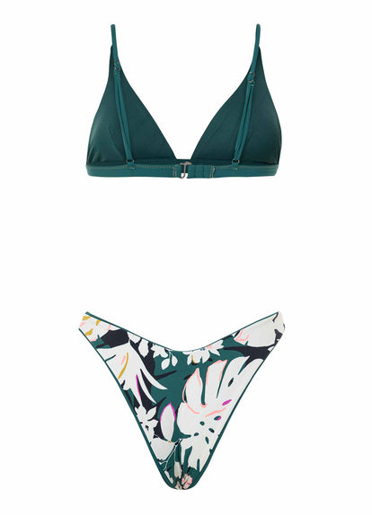 Thumbnail - Maaji Brunswick Green Ivy Fixed Triangle Bikini Top - 20