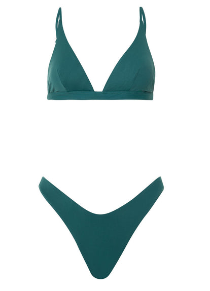 Thumbnail - Maaji Brunswick Green Ivy Fixed Triangle Bikini Top - 26