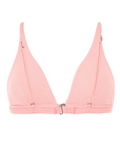  Maaji Coral Salmon Ivy Fixed Triangle Bikini Top