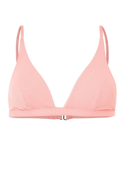 Thumbnail - Maaji Coral Salmon Ivy Fixed Triangle Bikini Top - 22