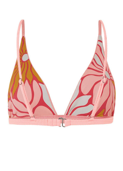 Thumbnail - Maaji Coral Salmon Ivy Fixed Triangle Bikini Top - 21