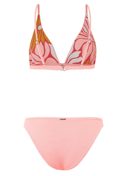 Thumbnail - Maaji Coral Salmon Ivy Fixed Triangle Bikini Top - 24
