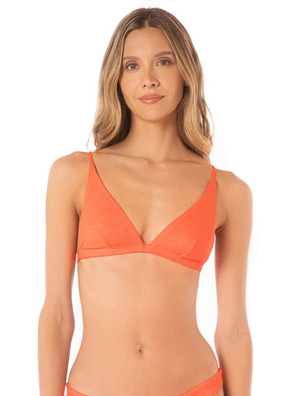  Foto de Orange Poppy  ivy fixed triangle bikini top by Maaji - Tops - Vestidos de Baño