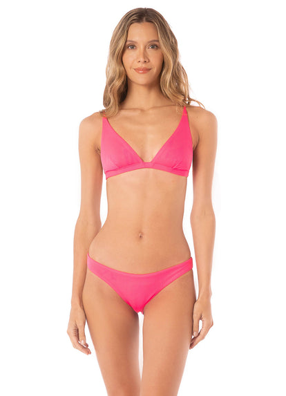 Thumbnail - Foto de Fuchsia Dianthus ivy fixed triangle bikini top by Maaji - Tops - Vestidos de Baño - 1