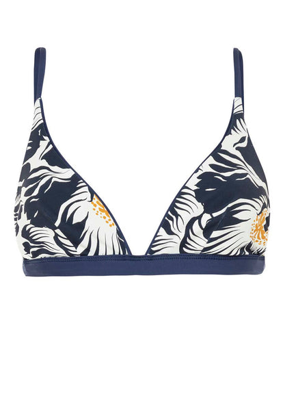  Maaji French Navy Ivy Fixed Triangle Bikini Top