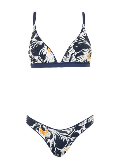 Thumbnail - Maaji French Navy Ivy Fixed Triangle Bikini Top - 10