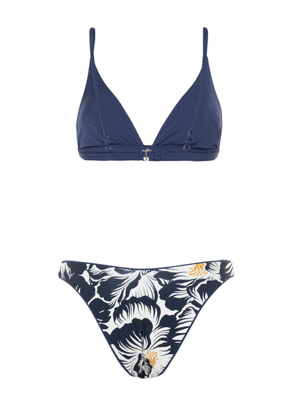 Thumbnail - Maaji French Navy Ivy Fixed Triangle Bikini Top - 15